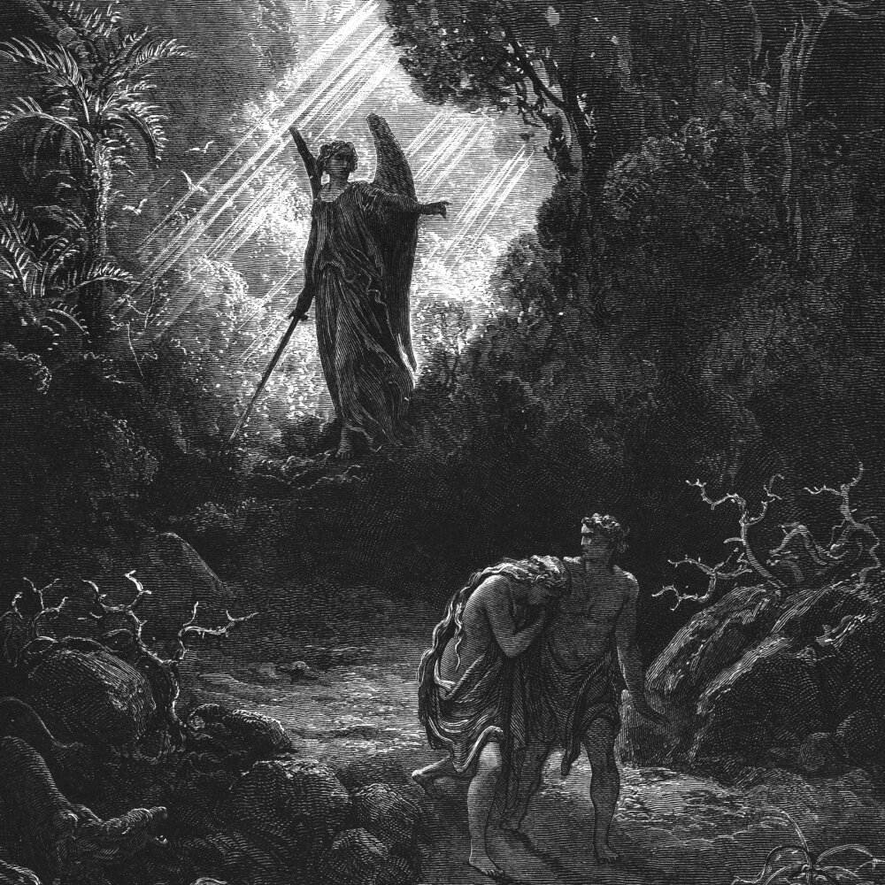 Adam and Eve are Driven out of Eden. 1866.